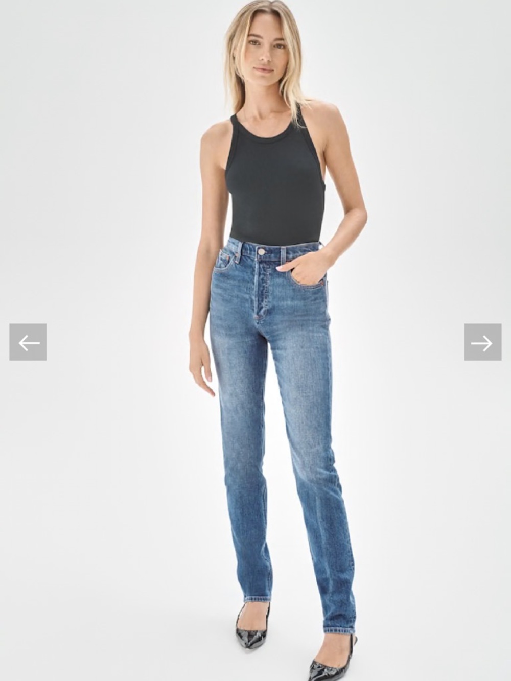 Aritzia Denim Forum Yoko High Rise Slim size 26 28 length